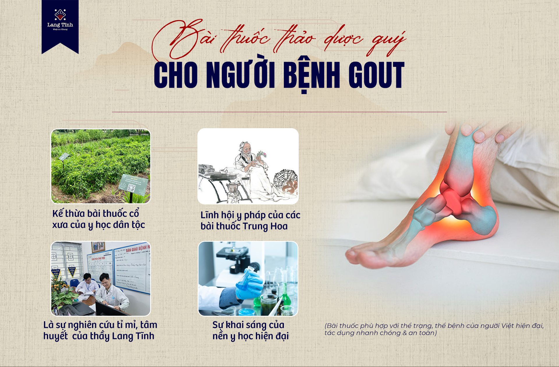 An Gout Vương - Sự kế thừa tinh hoa của y học cổ truyền